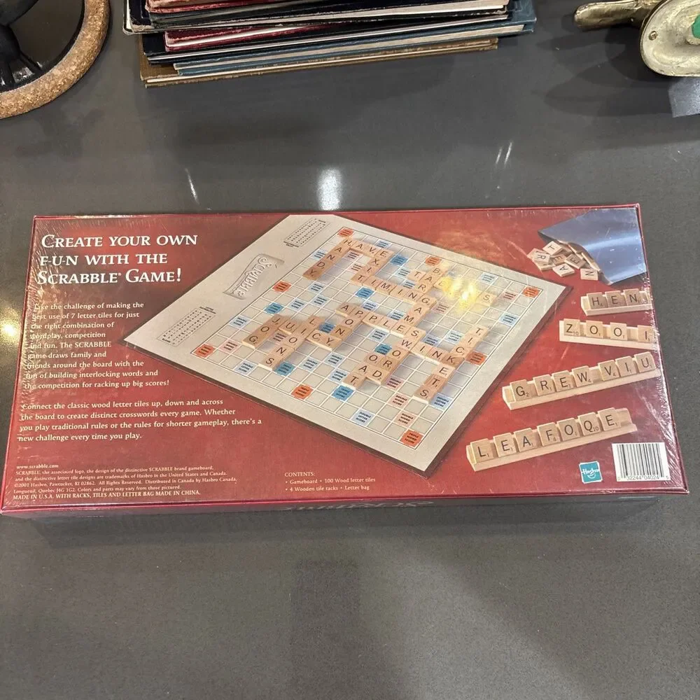 Vintage Scrabble - 2001 Edition - New & Sealed - Milton Bradley Board Game